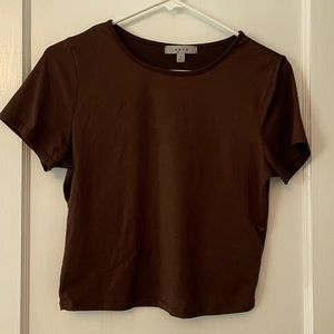 COPY - brown cropped tee